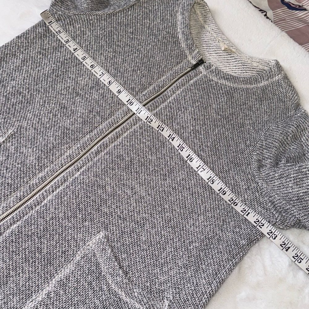 EILEEN FISHER Organic Cotton Terry Zip Cardigan Womens Size Large - Picture 5 of 7
